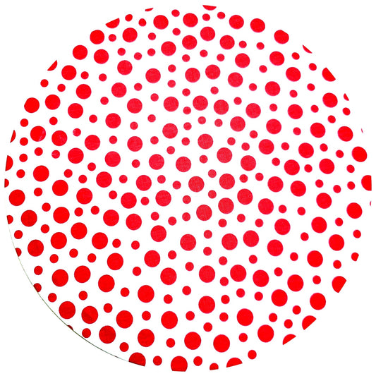 Charlo's Set of 4 Round Placemats Covers 14 Dia inch Fun Dot Polka
