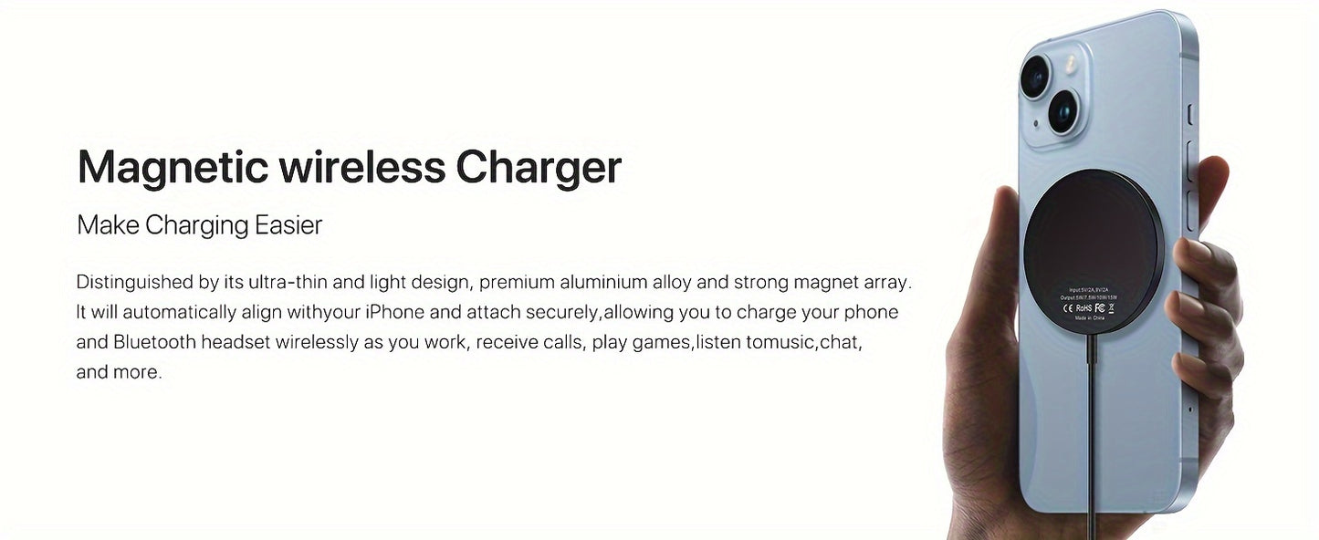 Wireless Charger Charging Station Compact Magnetic Fast Charging Compatible With Apple Mobile Phone 15 14 13 12 Pro Max Series For
 Samsung Galaxy Mobile Phone Series For Airpods3/2 Se