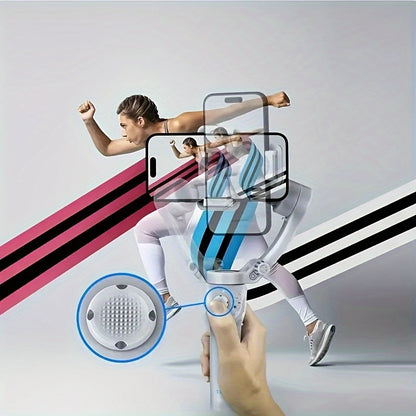 Three-Axis PTZ Stabilizer Plus - Intelligent Face Recognition, Anti-Shake, LED Fill Light, Wireless, Rechargeable Lithium Battery, USB Charging, Compatible With Apple And Samsung Mobile Phones