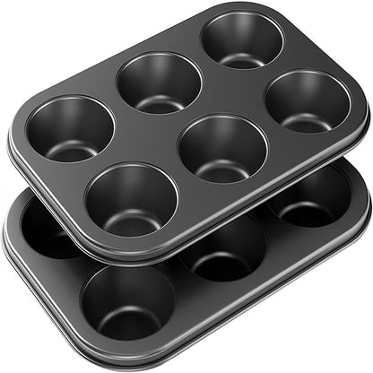 2pcs, Muffin Pans, 10.4''x7'', Non-Stick Baking Cupcake Pan, Pudding Mold, Oven Accessories, Baking Tools, Kitchen Gadgets, Kitchen Accessories