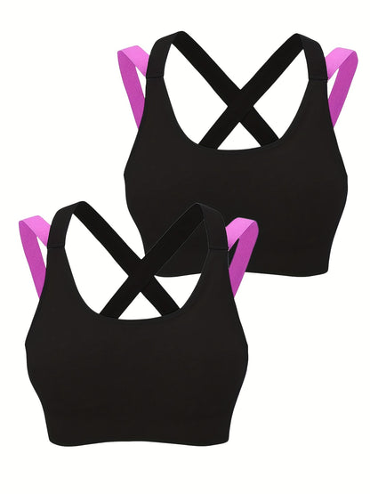 [Summer Sports Bra] Summer Sports Bra - Beautiful Back No Steel Ring Vest Type Sleep Yoga Running Fitness Thin Underwear Female