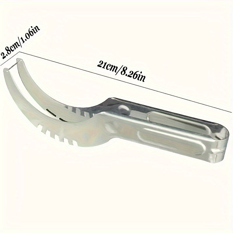 1pc, Watermelon Slicer, Creative Watermelon Cutter, Stainless Steel Watermelon Divider, Reusable Watermelon Slicer, Fruit Divider, Kitchen Gadgets, Kitchen Supplies, Kitchen Stuff