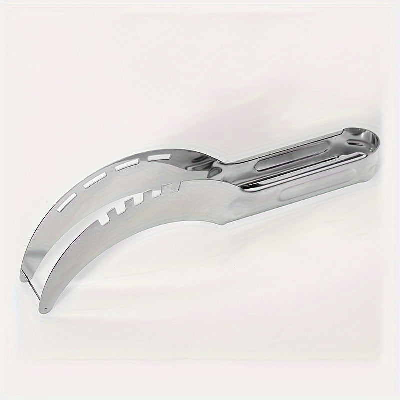 1pc, Watermelon Slicer, Creative Watermelon Cutter, Stainless Steel Watermelon Divider, Reusable Watermelon Slicer, Fruit Divider, Kitchen Gadgets, Kitchen Supplies, Kitchen Stuff