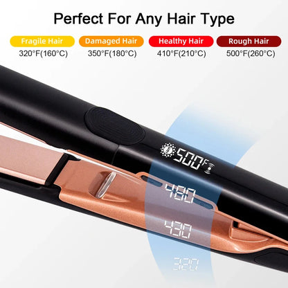 Hair Straightener 500F Professional Temperature High Keratin Treatment Hair Flat Iron for Frizzy Hair Recovers the Damaged