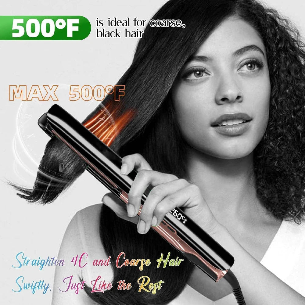 Hair Straightener 500F Professional Temperature High Keratin Treatment Hair Flat Iron for Frizzy Hair Recovers the Damaged