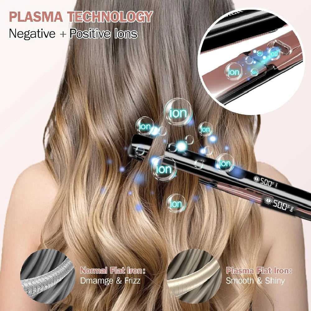 Hair Straightener 500F Professional Temperature High Keratin Treatment Hair Flat Iron for Frizzy Hair Recovers the Damaged