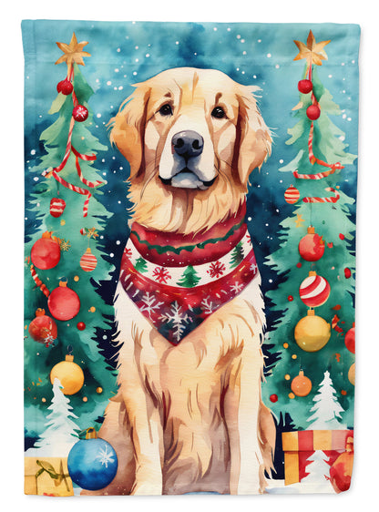 Golden Retriever Christmas Garden Flag