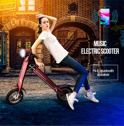 12"LEHE Electric scooter Smart city walking electric bicycle mini folding  electric bike instead  walking tool 36v li-ion ebike