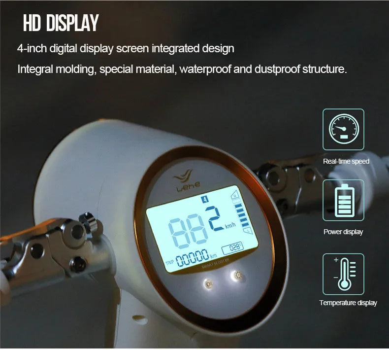 12"LEHE Electric scooter Smart city walking electric bicycle mini folding  electric bike instead  walking tool 36v li-ion ebike