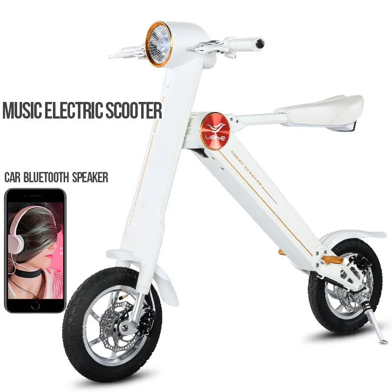 12"LEHE Electric scooter Smart city walking electric bicycle mini folding  electric bike instead  walking tool 36v li-ion ebike