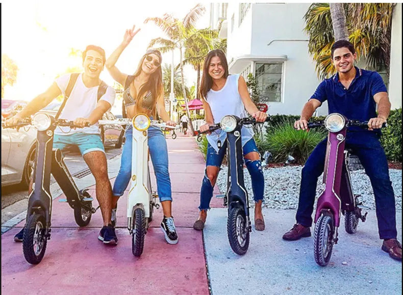 12"LEHE Electric scooter Smart city walking electric bicycle mini folding  electric bike instead  walking tool 36v li-ion ebike