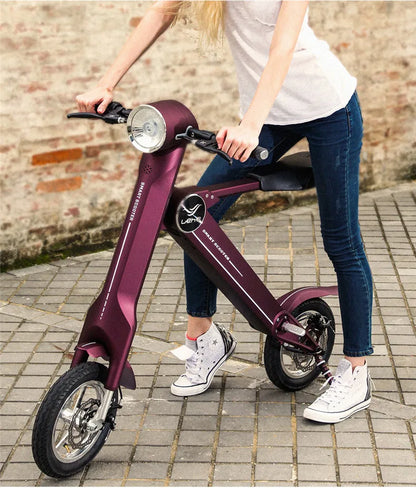 12"LEHE Electric scooter Smart city walking electric bicycle mini folding  electric bike instead  walking tool 36v li-ion ebike