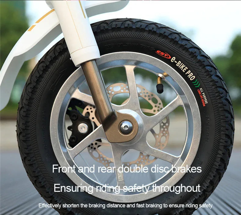 12"LEHE Electric scooter Smart city walking electric bicycle mini folding  electric bike instead  walking tool 36v li-ion ebike