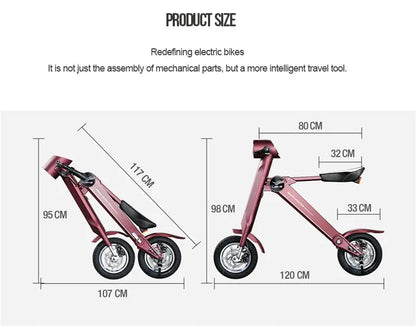 12"LEHE Electric scooter Smart city walking electric bicycle mini folding  electric bike instead  walking tool 36v li-ion ebike