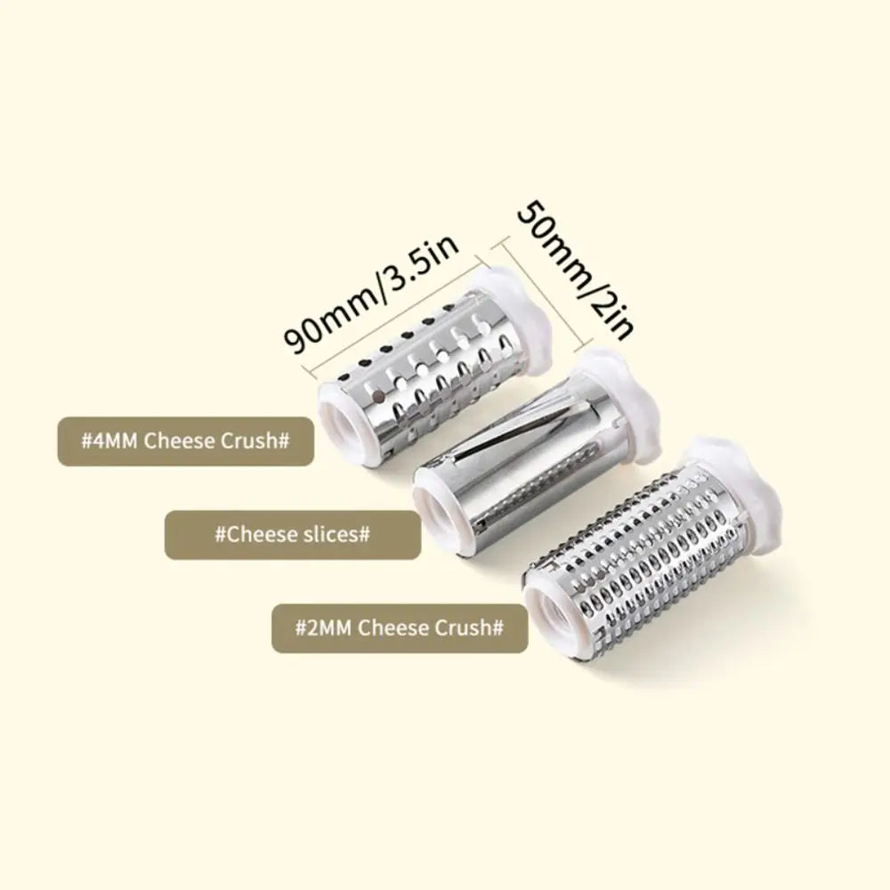 3-in-1 Hand-Cranked Cheese Grater Hand Crank Rotary Parmesan Cheese Shredder Multi-functional Handheld Chocolate Grater