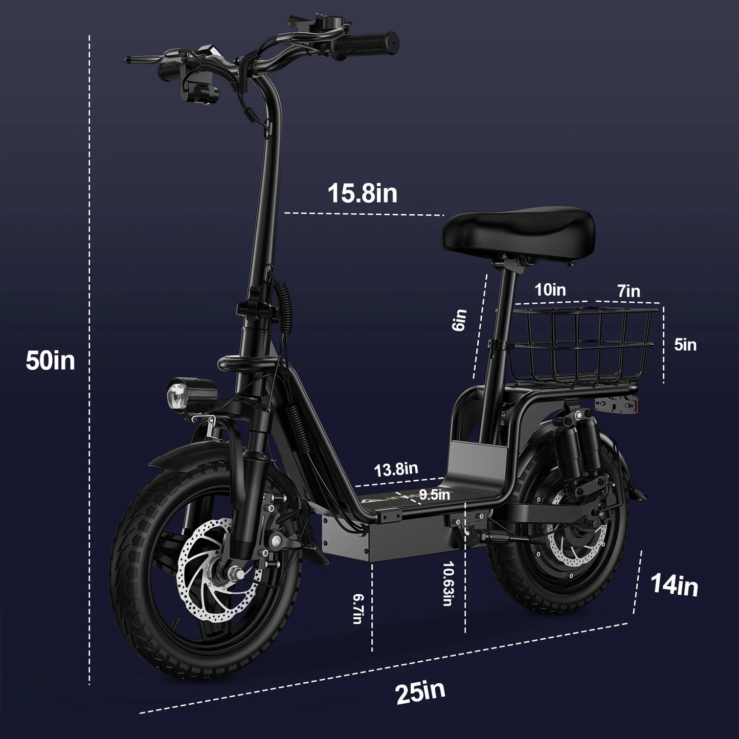 DEEPOWER C14 electric scooter can carry weight on the pedals and is equipped with a 500w motor and a waterproof lithium battery