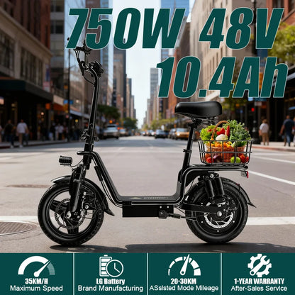 DEEPOWER C14 electric scooter can carry weight on the pedals and is equipped with a 500w motor and a waterproof lithium battery