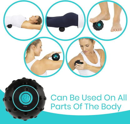 Vibrating Massage Ball 4Speed High-Intensity Fitness Yoga Massage Roller Relieving Muscle Tension Pain  Pressure Massaging Balls