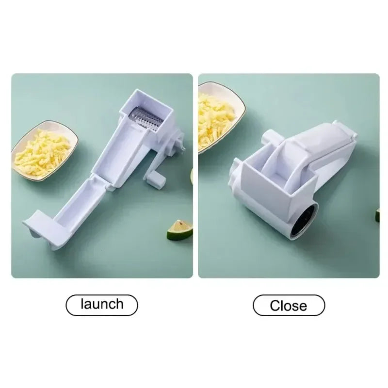 Hand-Cranked Rotating Cheese Grater Creative Cheese Shredder Multi-functional Milk Block Crusher for Kitchen Grater
