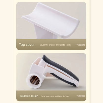 3-in-1 Hand-Cranked Cheese Grater Hand Crank Rotary Parmesan Cheese Shredder Multi-functional Handheld Chocolate Grater