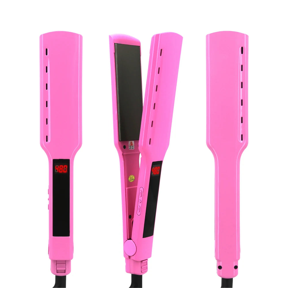 Hair Straightener Curler 480 Degrees High Temperature Titanium Plate Vibrating Flat Iron Keratin Treatment Hair Styling Tool