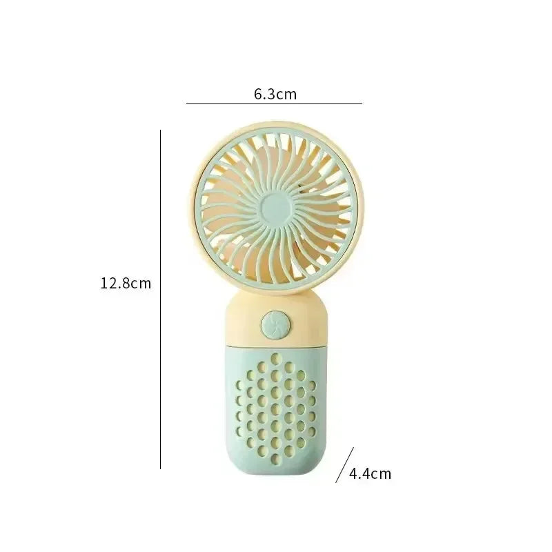 Handheld Mini Fan USB Rechargeable Portable Mute Small Electric Fan Student Dormitory Outdoor Travel Cooling Fan