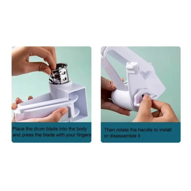 Hand-Cranked Rotating Cheese Grater Creative Cheese Shredder Multi-functional Milk Block Crusher for Kitchen Grater