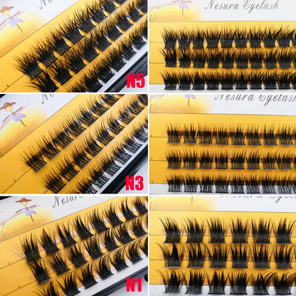 1 Box of 36 Clusters Segmented False Eyelashes Volume C 3D Eyelashes Natural Eyelash Extensions Makeup Eyelash Tool