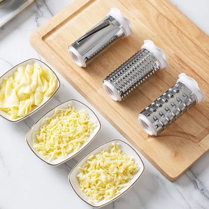 3-in-1 Hand-Cranked Cheese Grater Hand Crank Rotary Parmesan Cheese Shredder Multi-functional Handheld Chocolate Grater