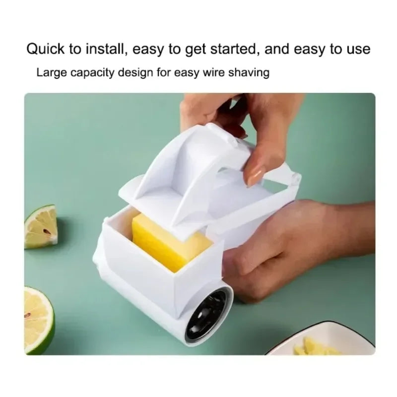 Hand-Cranked Rotating Cheese Grater Creative Cheese Shredder Multi-functional Milk Block Crusher for Kitchen Grater