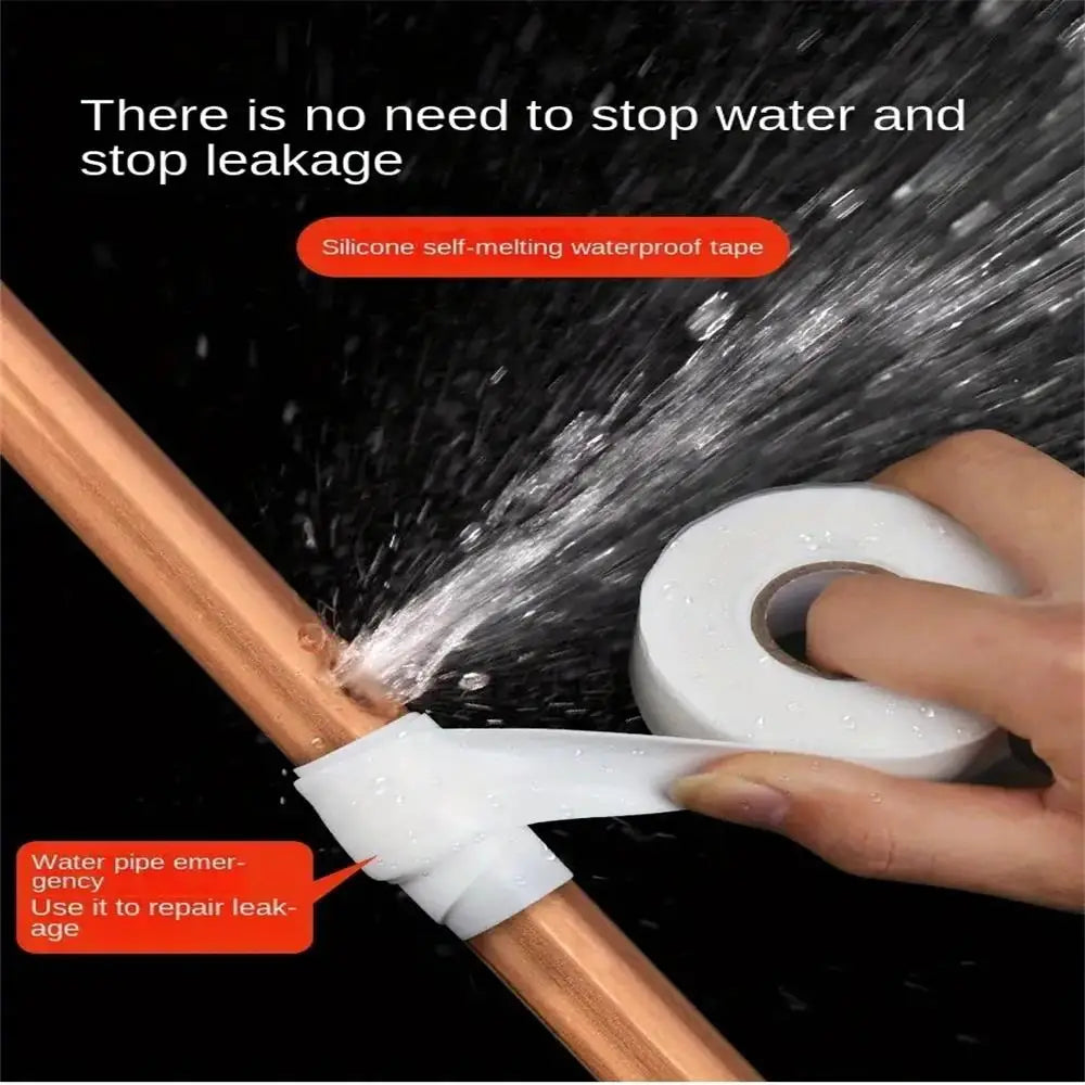 Waterproof Self-Fusing Silicone Tape |   High Temp Resistant |   Leak Proof Seal for Pipe, Hose, Tubing |   Emergency Repair