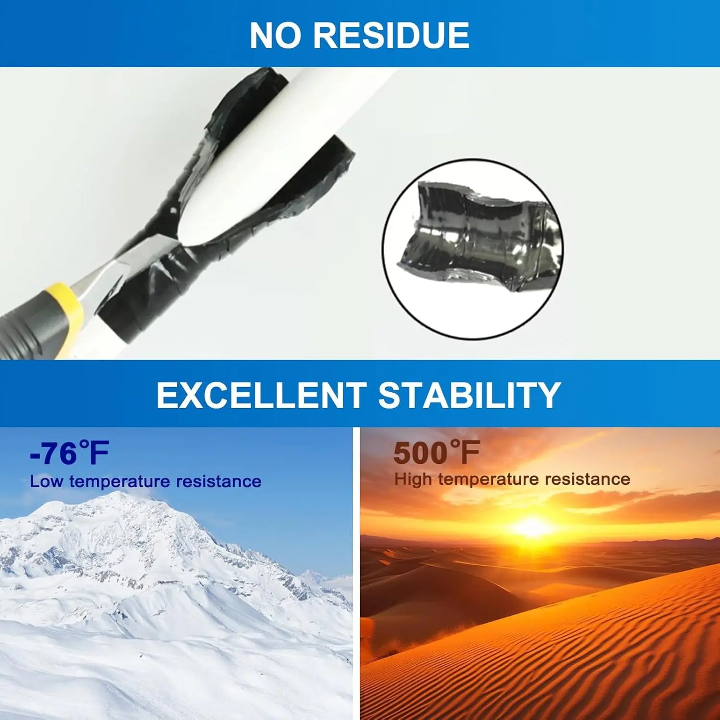 Waterproof Self-Fusing Silicone Tape |   High Temp Resistant |   Leak Proof Seal for Pipe, Hose, Tubing |   Emergency Repair