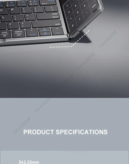 Portable Keyboard Folded,  104 Keys Folded Keyboard for  Cellphone  Supporting  iOS, Android, Windows, PC