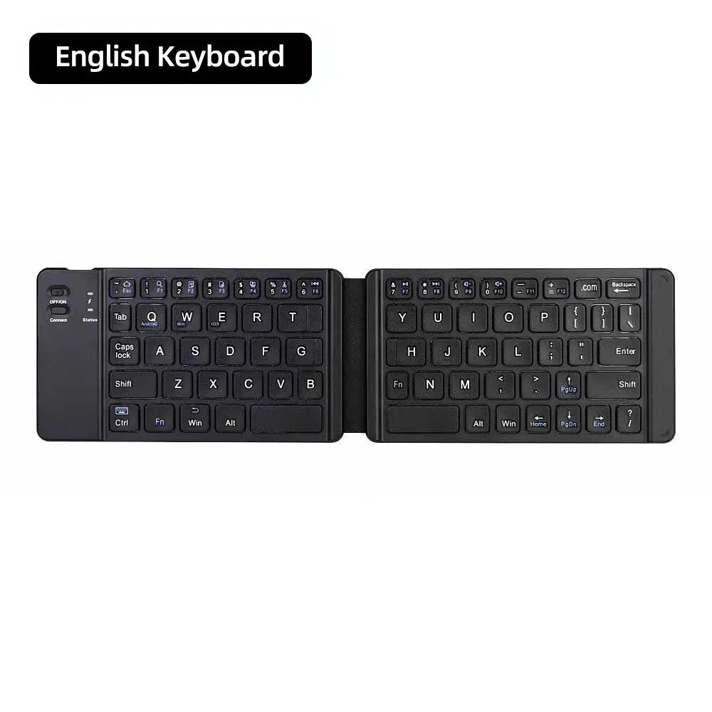 Foldable Bluetooth Keyboard With Touchpad Mini Wireless Keyboard Rechargable Keyboard For IOS Android Windows Tablet Notebook