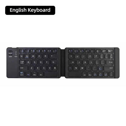Foldable Bluetooth Keyboard With Touchpad Mini Wireless Keyboard Rechargable Keyboard For IOS Android Windows Tablet Notebook