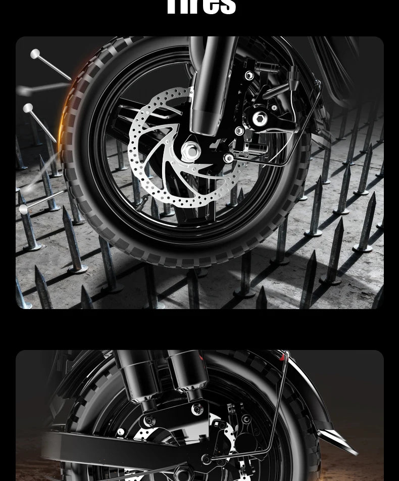 DEEPOWER C14 electric scooter can carry weight on the pedals and is equipped with a 500w motor and a waterproof lithium battery