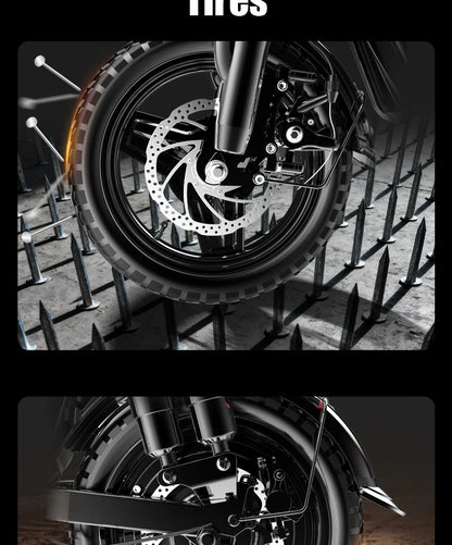 DEEPOWER C14 electric scooter can carry weight on the pedals and is equipped with a 500w motor and a waterproof lithium battery