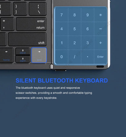 Portable Keyboard Folded,  104 Keys Folded Keyboard for  Cellphone  Supporting  iOS, Android, Windows, PC