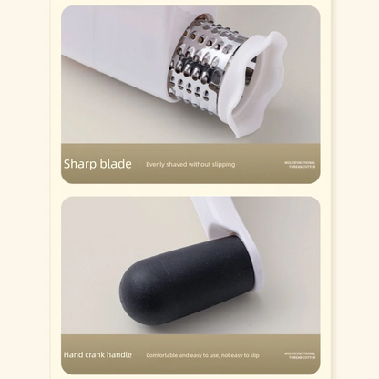 3-in-1 Hand-Cranked Cheese Grater Hand Crank Rotary Parmesan Cheese Shredder Multi-functional Handheld Chocolate Grater