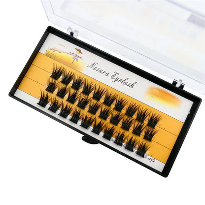 1 Box of 36 Clusters Segmented False Eyelashes Volume C 3D Eyelashes Natural Eyelash Extensions Makeup Eyelash Tool