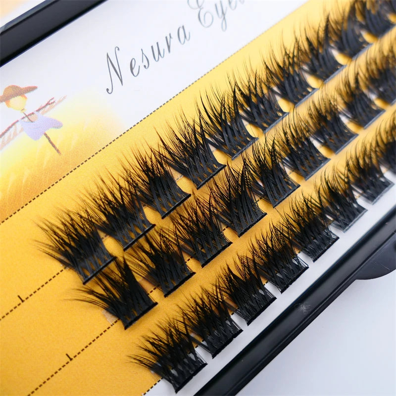 1 Box of 36 Clusters Segmented False Eyelashes Volume C 3D Eyelashes Natural Eyelash Extensions Makeup Eyelash Tool