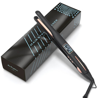 Hair Curler 450°F Pencil Hair Flat Iron 10mm Titanium Thinnest Narrow Mini Hair Straightener for Beard Short Hair Styling Tool