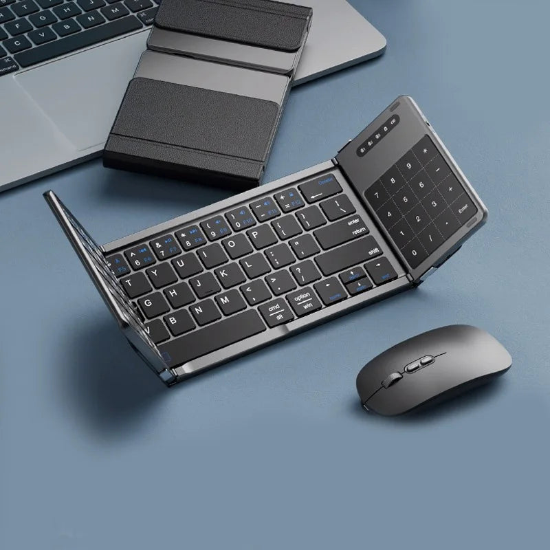 Portable Keyboard Folded,  104 Keys Folded Keyboard for  Cellphone  Supporting  iOS, Android, Windows, PC