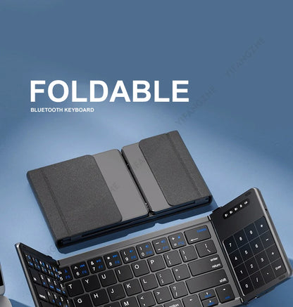 Portable Keyboard Folded,  104 Keys Folded Keyboard for  Cellphone  Supporting  iOS, Android, Windows, PC