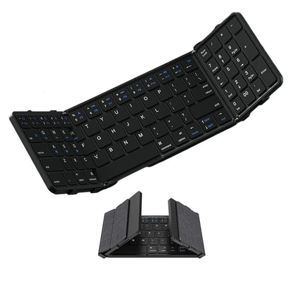 Foldable Bluetooth Keyboard with Numeric Keypad Full Size Wireless Folding Keyboard Rechargeable Portable Travel Keyboard