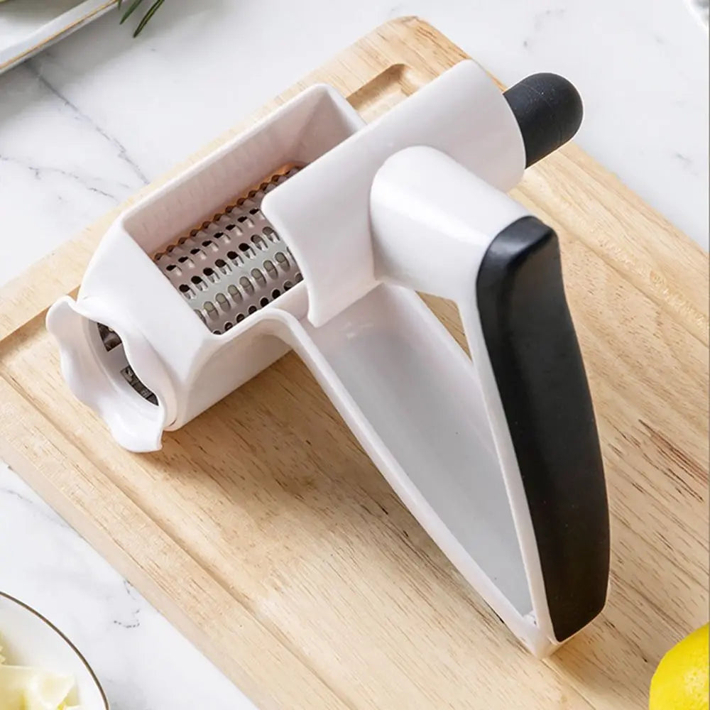 3-in-1 Hand-Cranked Cheese Grater Hand Crank Rotary Parmesan Cheese Shredder Multi-functional Handheld Chocolate Grater