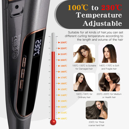 Hatteker Hair Straightener Professional Tourmaline Ceramic Keratin Hair Flat Iron 2 In 1 Salon Hair Styling Tools Curling Irons