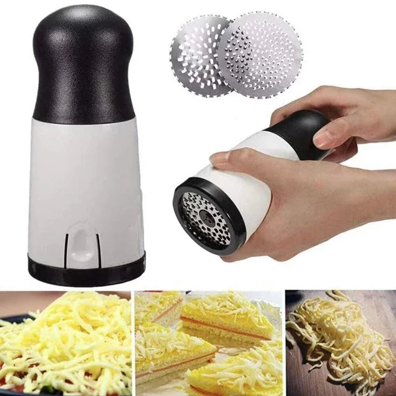 Cheese Grater 2 Pattern Blade Kitchen Gadgets Chocolate Grater DIY Butter Food Mill Cheese Grater Slicer ABS+Stainless Steel