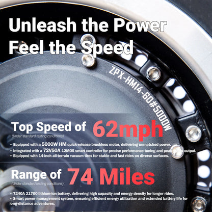 10000W Off-road Electric Scooter Dual Motors 14 Inch Off-Road Tyres 72V-40AH Panasonic Battery Speed 120KM/H elektro scooter