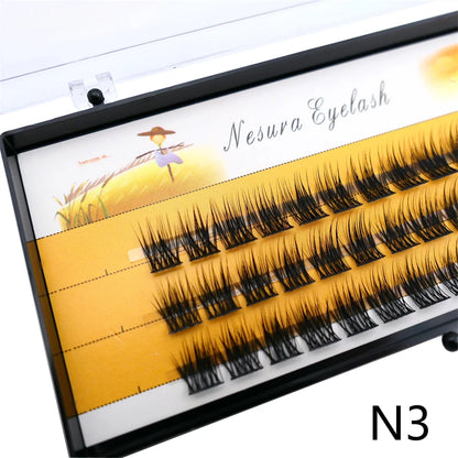 1 Box of 36 Clusters Segmented False Eyelashes Volume C 3D Eyelashes Natural Eyelash Extensions Makeup Eyelash Tool